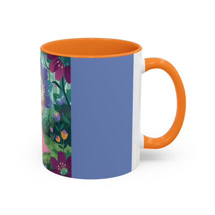 The Lady Of The Enchanted Mirror Colorful Mugs – Art Deco Botanical Elegance