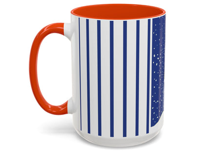 Snowman in Falling Snow Colorful Mugs (11oz, 15oz)