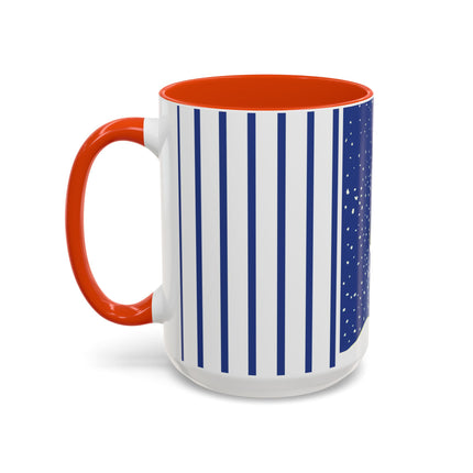 Snowman in Falling Snow Colorful Mugs (11oz, 15oz)