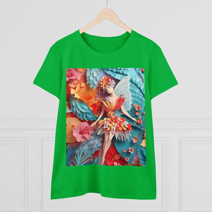 Hibiscus Fairy Women's Midweight Cotton Tee