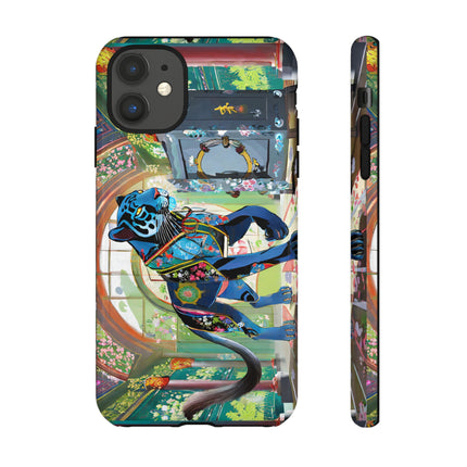 Cyber Panther's Hunt Phone Cases