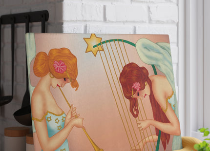 Heavenly Angel Duet Glass Cutting Board