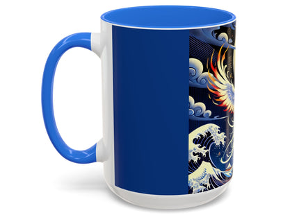 Majestic White Crane Colorful Mugs (11oz, 15oz)