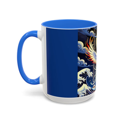 Majestic White Crane Colorful Mugs (11oz, 15oz)