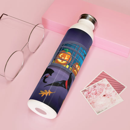 Whimsical Halloween Mischief Slim Water Bottle