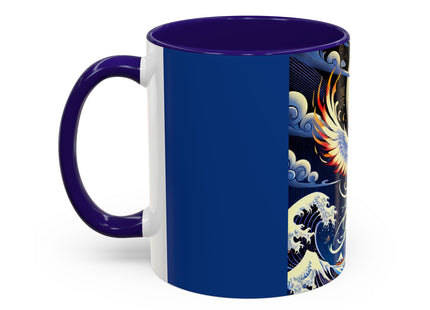 Majestic White Crane Colorful Mugs (11oz, 15oz)