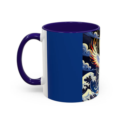 Majestic White Crane Colorful Mugs (11oz, 15oz)