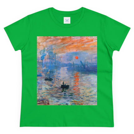 Sunrise by Claude Monet Women's Midweight Cotton Tee