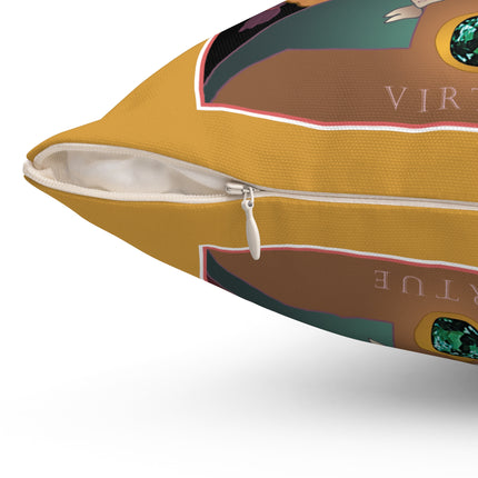 June & Pearl, Alexandrite (from the Gem Series) by Sofia Chiostri Spun Polyester Square Pillow