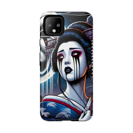 Geisha’s Black Ink Tears Phone Cases