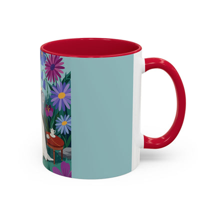 The Lady Of The Garden Tea Colorful Mugs – Art Deco Floral Elegance