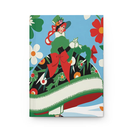 🎀🎄 The Lady Of The Holly Ribbon Hardcover Journal – Whimsical Holiday Fantasy