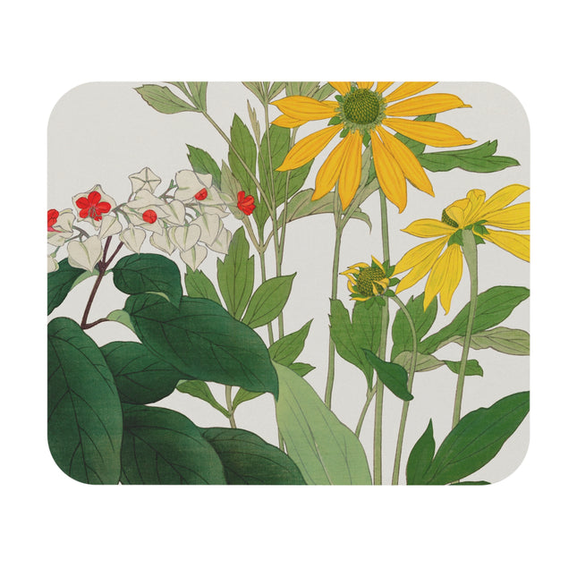 Clerodendrum & Rudbeckia by Tanigami Kônan Mouse Pad, Rectangle