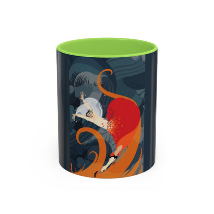 Flame of the Tempest Colorful Mugs – Fiery Storm & Dramatic Elegance