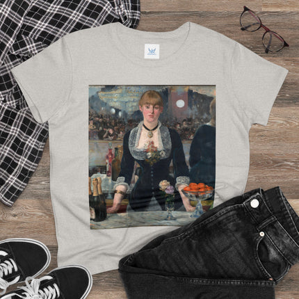 A Bar at the Folies-Bergère by Edouard Manet Women's Midweight Cotton Tee