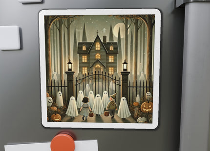 Ghostly Welcome – A Halloween Night Die-Cut Magnets (3 Sizes)