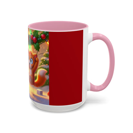 Naughty or Nice Kitten Christmas Colorful Mugs (11oz, 15oz)