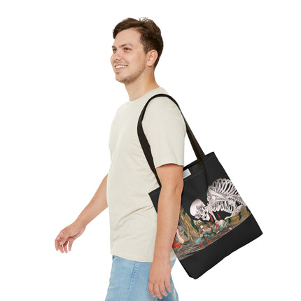 Mitsukuni Defying the Skeleton Spectre by Utagawa Kuniyoshi Tote Bag (AOP)