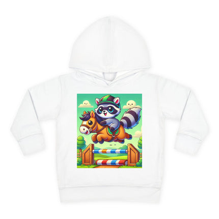 Raccoon Rider Toddler Pullover Fleece Hoodie