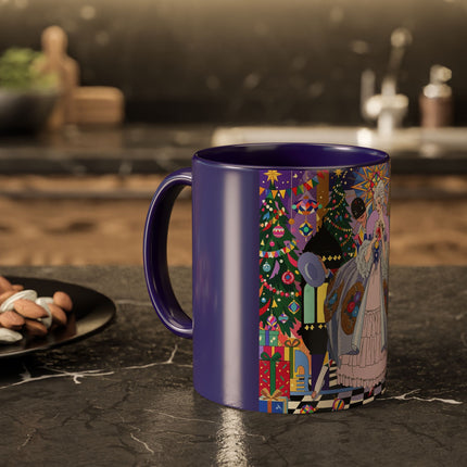 🎄✨ The Lady Of The Christmas Ornament Colorful Mug – Art Deco Holiday Fantasy