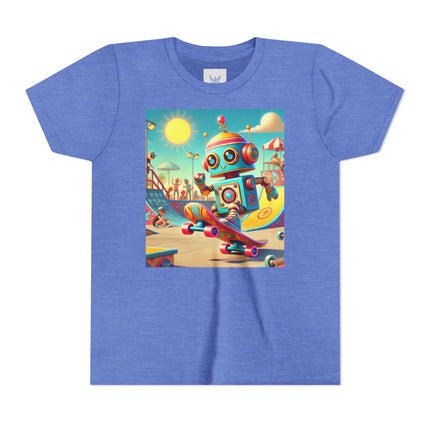 Skate Park Robot Youth Short Sleeve Tee