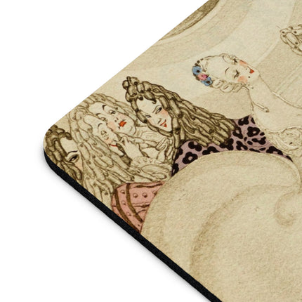Sur talons rouges (On Red Heels) pl 01 by Gerda Wegener Mouse Pad, Round and Rectangle
