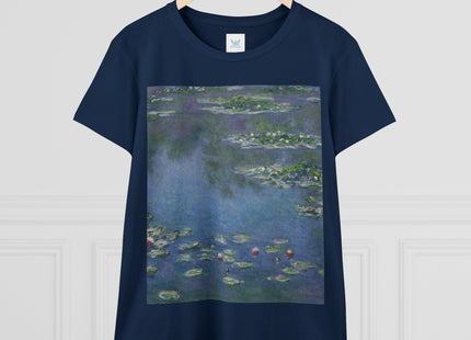 Water Lilies by Claude Monet Women's Midweight Cotton Tee
