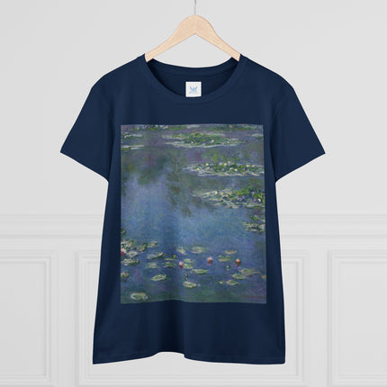 Water Lilies by Claude Monet Women's Midweight Cotton Tee