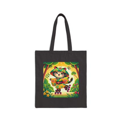 Firefly Dance on Wheels Cotton Canvas Tote Bag