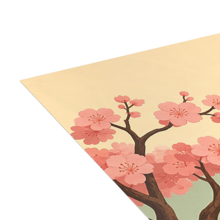 🏹🌸 The Cherry Blossom Archer Kitten Greeting Card – Whimsical Japanese Garden