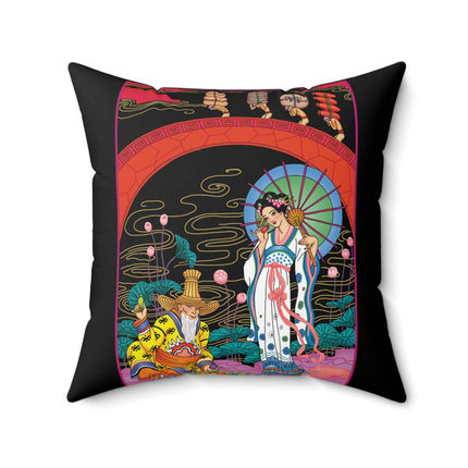 The Romance of Perfume by George Barbier Spun Polyester Square Pillow