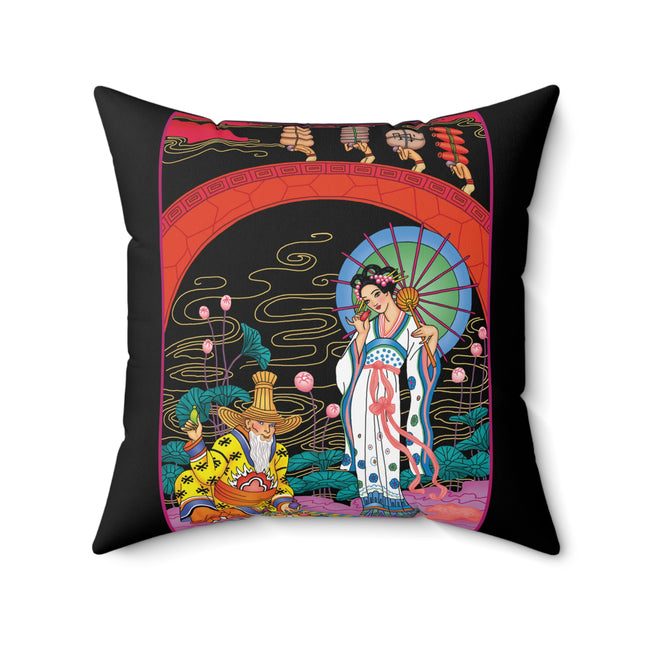 The Romance of Perfume by George Barbier Spun Polyester Square Pillow