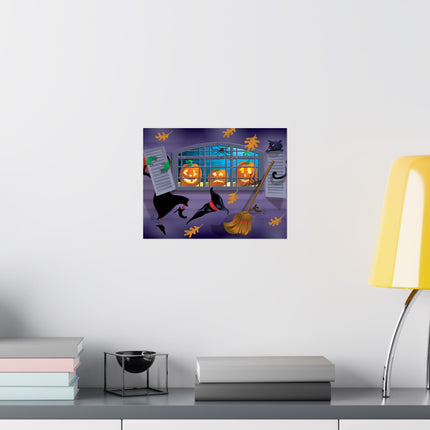 Whimsical Halloween Mischief Matte Horizontal Posters