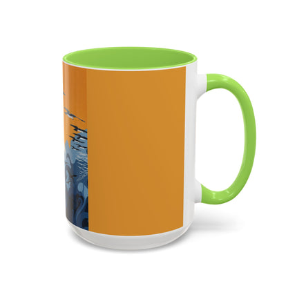 Falcon Mistress Colorful Mugs – Art Deco Majesty & Mythic Freedom