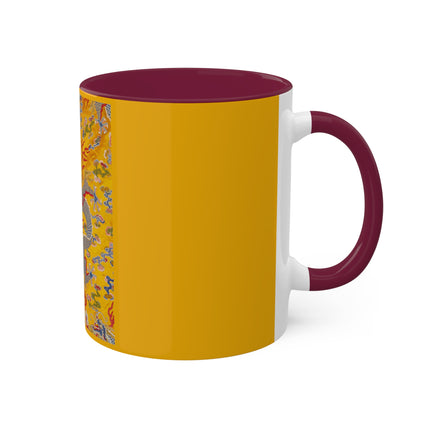 The Imperial 12-Symbol Robe, A Dragon's Regalia Colorful Mugs, 11oz
