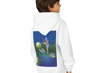 Fairy on a Dragonfly Youth Heavy Blend Hooded Sweatshirt