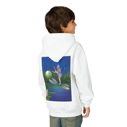 Fairy on a Dragonfly Youth Hooded Sweatshirt – Timeless Magic & Dreamlike Wonder