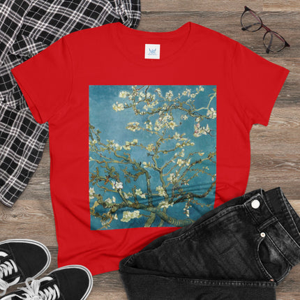 Almond Blossom by Vincent van Gogh Women's Midweight Cotton Tee