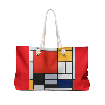 Composition with Red, Yellow, Blue, and Black by Piet Mondrian Weekender Bag