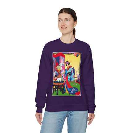 A Timeless Journey by Umberto Brunelleschi Heavy Blend™ Crewneck Sweatshirt