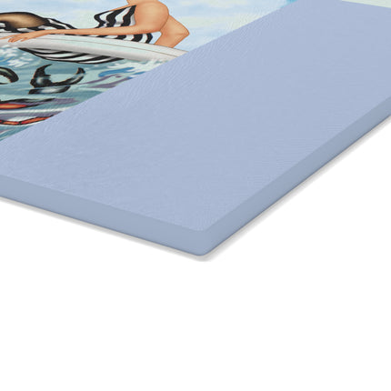 Playful Waves and Fashion Follies Glass Cutting Board