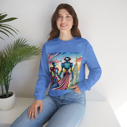 High Fashion Cyberpunk CIA Robots Unisex Heavy Blend™ Crewneck Sweatshirt