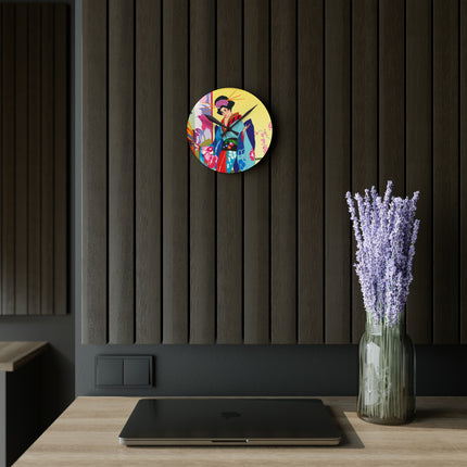 A Timeless Journey by Umberto Brunelleschi Acrylic Wall Clock, Round and Square
