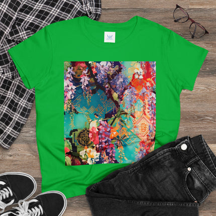 Golden Wisteria Symphony Women's Midweight Cotton Tee