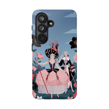 🌹🎭 The Rose Masquerade Promenade Phone Case – Art Deco Floral Elegance