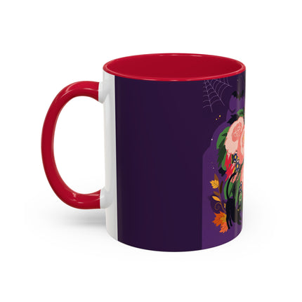 🌹🎃 The Lady Of The Haunted Rose Garden Colorful Mug – Romantic Halloween Charm