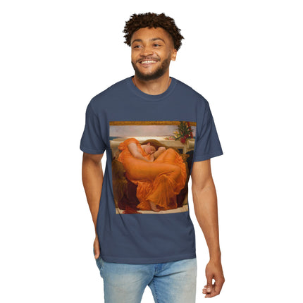 Flaming June by Frederic Leighton Unisex Garment-Dyed T-shirt