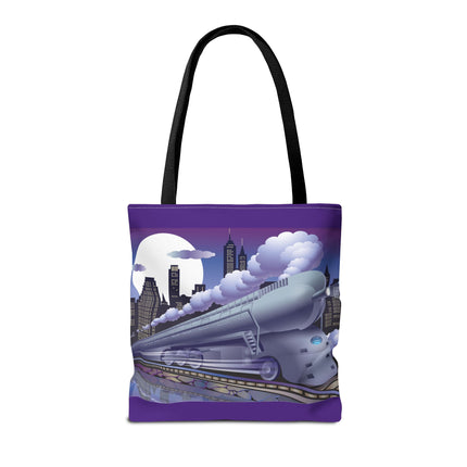 The Art Deco Bullet Train Tote Bag (AOP)
