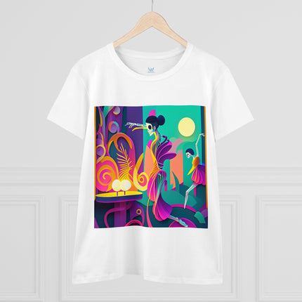 Dance of the Skeleton Ballerinas Women's Midweight Cotton Tee