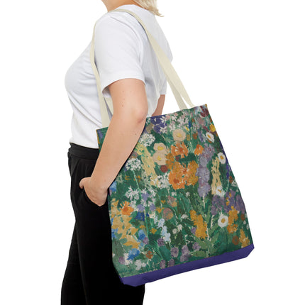 Flowers on the Mountain by August Babberger Tote Bag (AOP)